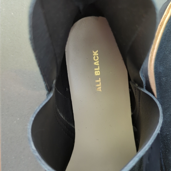 All Black Booties Fur Shootie Tread Ankle Women's Size 9 EU 40 Black NWOT - Picture 10 of 12